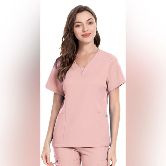 Niaahinn Tops - Niaahinn Scrub Top Women Modern V-neck Size Medium Nwot